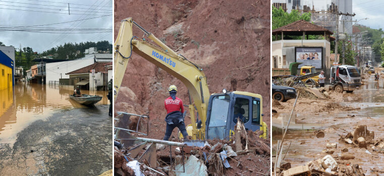 Governo de Minas aumenta atuação em diversas áreas por municípios atingidos pelas chuvas na Zona da Mata