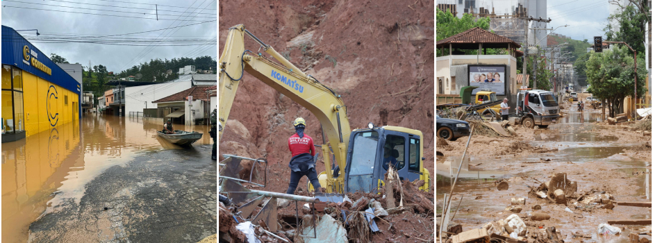 Governo de Minas aumenta atuação em diversas áreas por municípios atingidos pelas chuvas na Zona da Mata