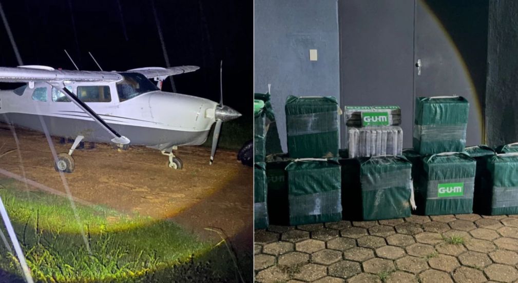 Avião com meia tonelada de cocaína foi apreendido no Maranhão
