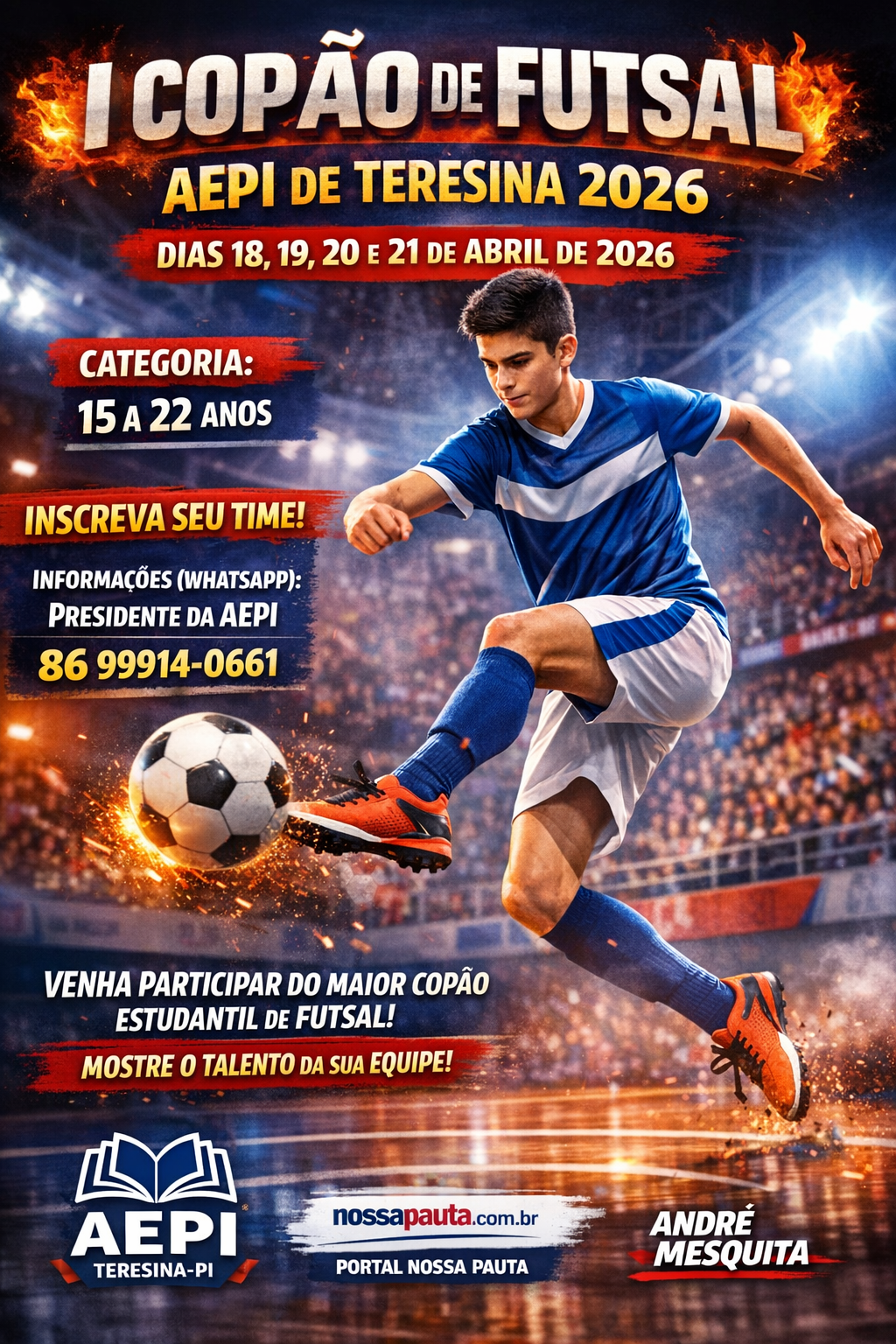 Esporte e transformação social: I Copão de Futsal AEPI de Teresina mobiliza juventude