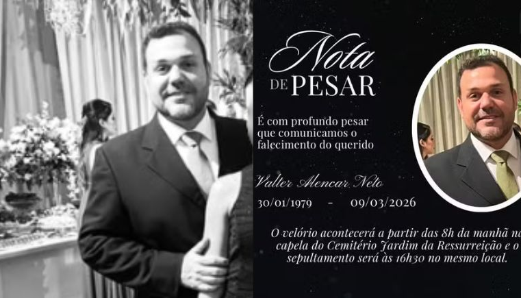 Neto do fundador da TV Clube, Valter Alencar Neto morre aos 47 anos em Teresina