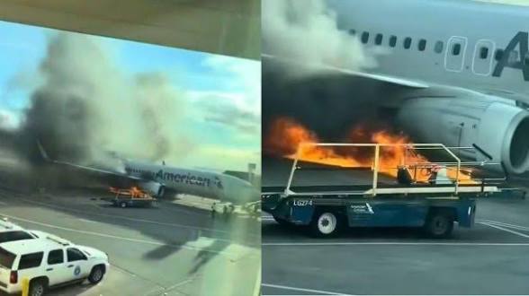 Avião da American Airlines aborta decolagem após suspeita de incêndio nos Estados Unidos